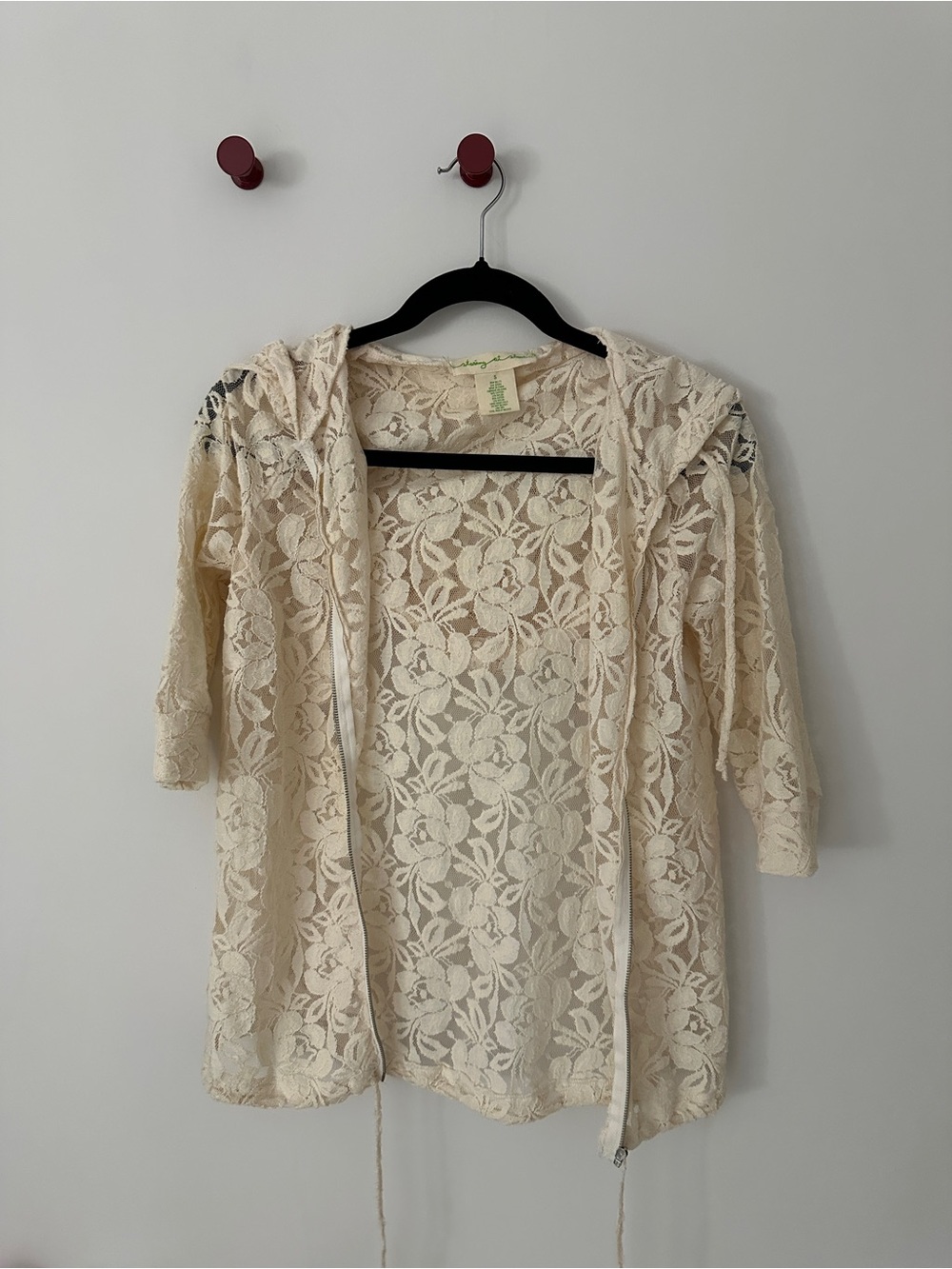 Staring at Stars Cream Lace Top with Floral Lace